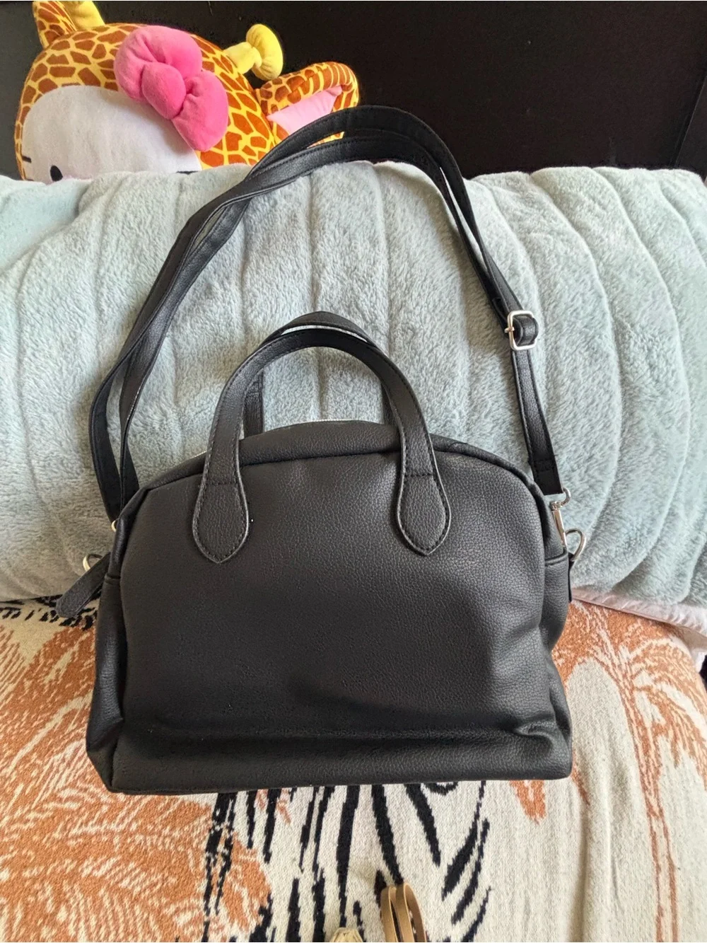 Hello Kitty Black Satchel with Red Bow